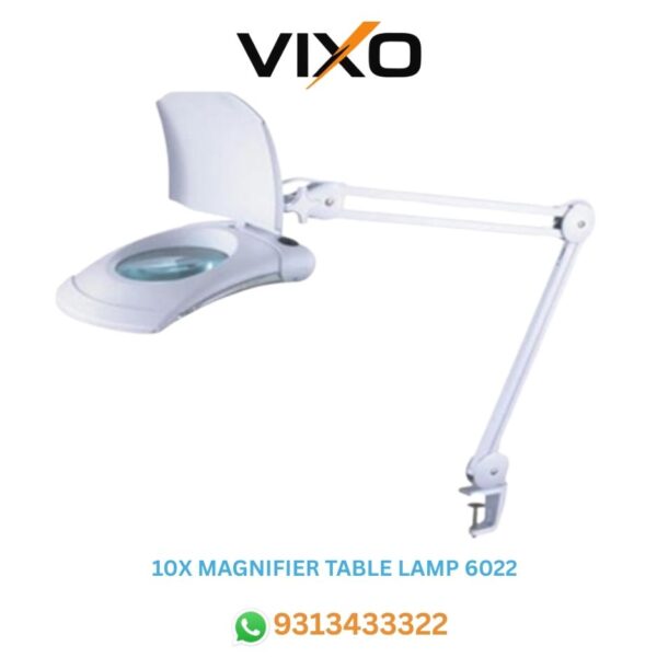 VIXO 10X Magnifier Lens with 48 LED Light 360 Degree Rotated Table Magnifier Lamp Ast-6022