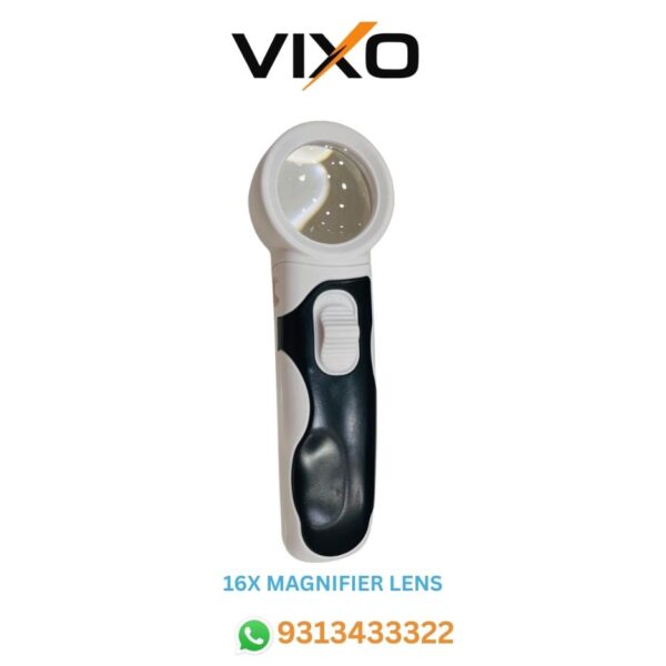 VIXO 16x Professional Magnifier Glass Lens with LED Lights Handheld
