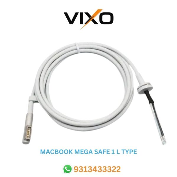 VIXO MACBOOK MEGA-SAFE1 L-Type Power Adapter DC Cable cord fits MacBook AIR RAETEINA 45W 65W 85W  L-Tip 45W 60W 85W