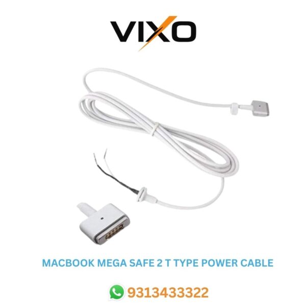 VIXO MACBOOK MEGA-SAFE 2 T Type  45W 65W 85W  T-Tip 45W 60W 85W AC Power Adapter DC Cable T Connector