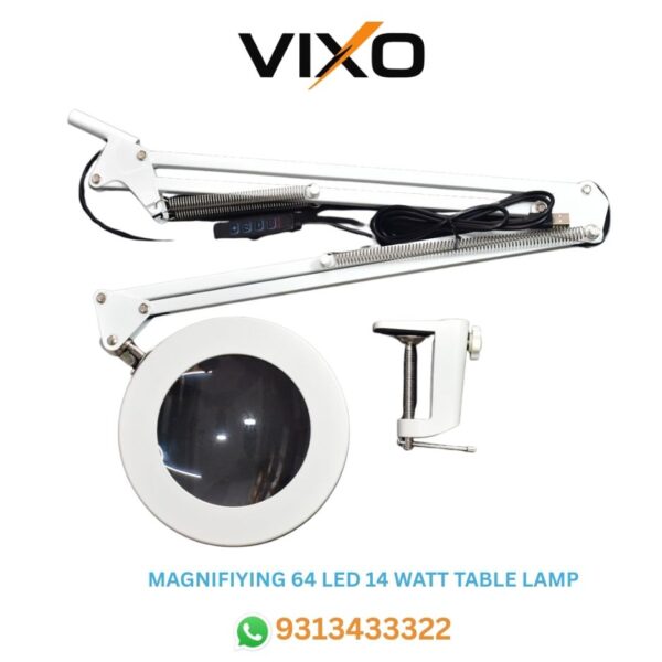 VIXO 5X Table Magnifier Lens with 64 LED light 14watt  ( table lamp magnifier)