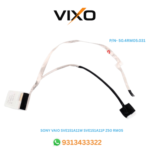 SONY Vaio SVE151A11W SVE151A11P Z50  RM05 Laptop LED LCD Display Cable P/N- 50.4RM05.031 50.4RM05.011