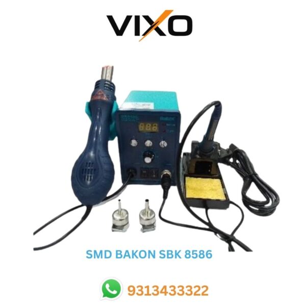 VIXO SMD BAKON SBK8586 Hot Air Gun 2 IN 1 Digital Rework Soldering Station SMD