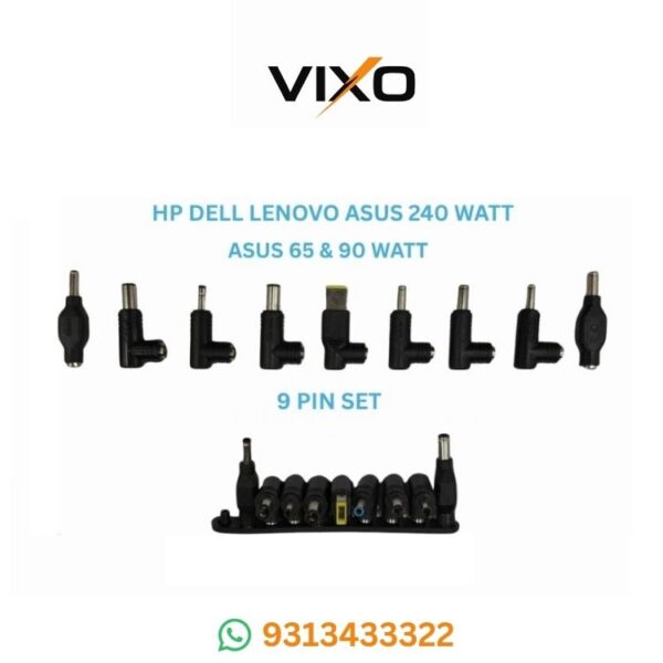 VIXO DC BIT 9PINS SET HP DELL LENOVO ASUS 240 & 65 WATT