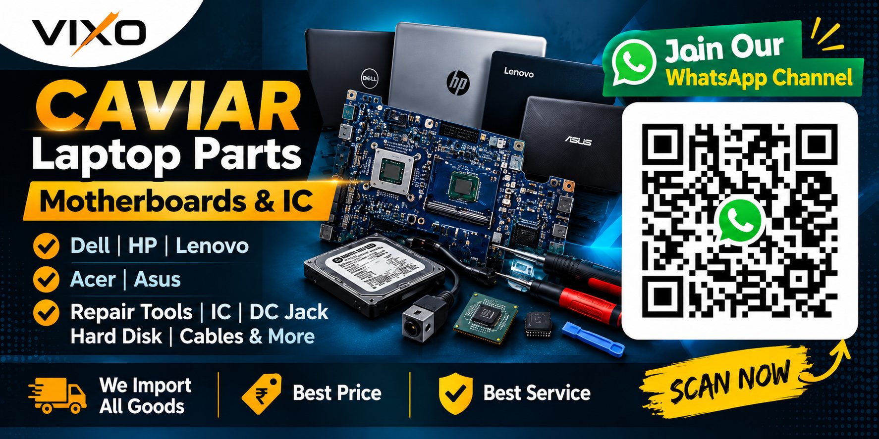 Caviar Laptop Parts Tech Banner